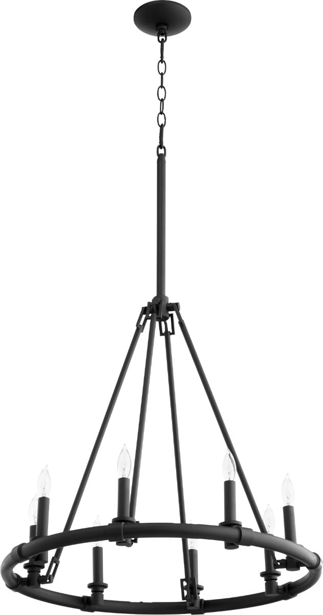 Quorum Ronda 8-Light 22" Transitional Chandelier in Noir