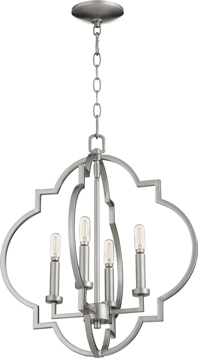 Quorum Dublin 4-Light 18" Pendant Light in Classic Nickel