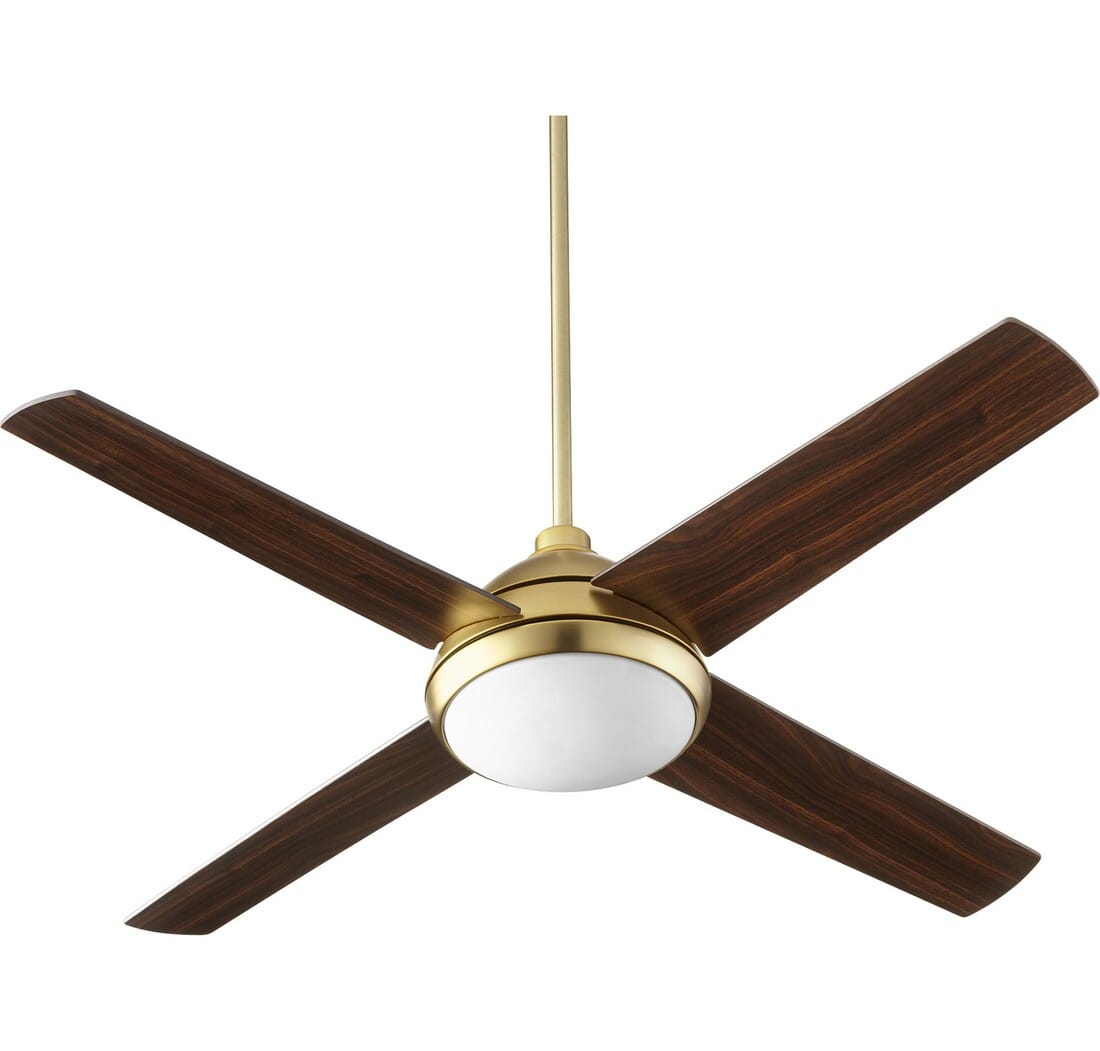 Quorum Quest 52" Indoor Ceiling Fan in Aged Brass