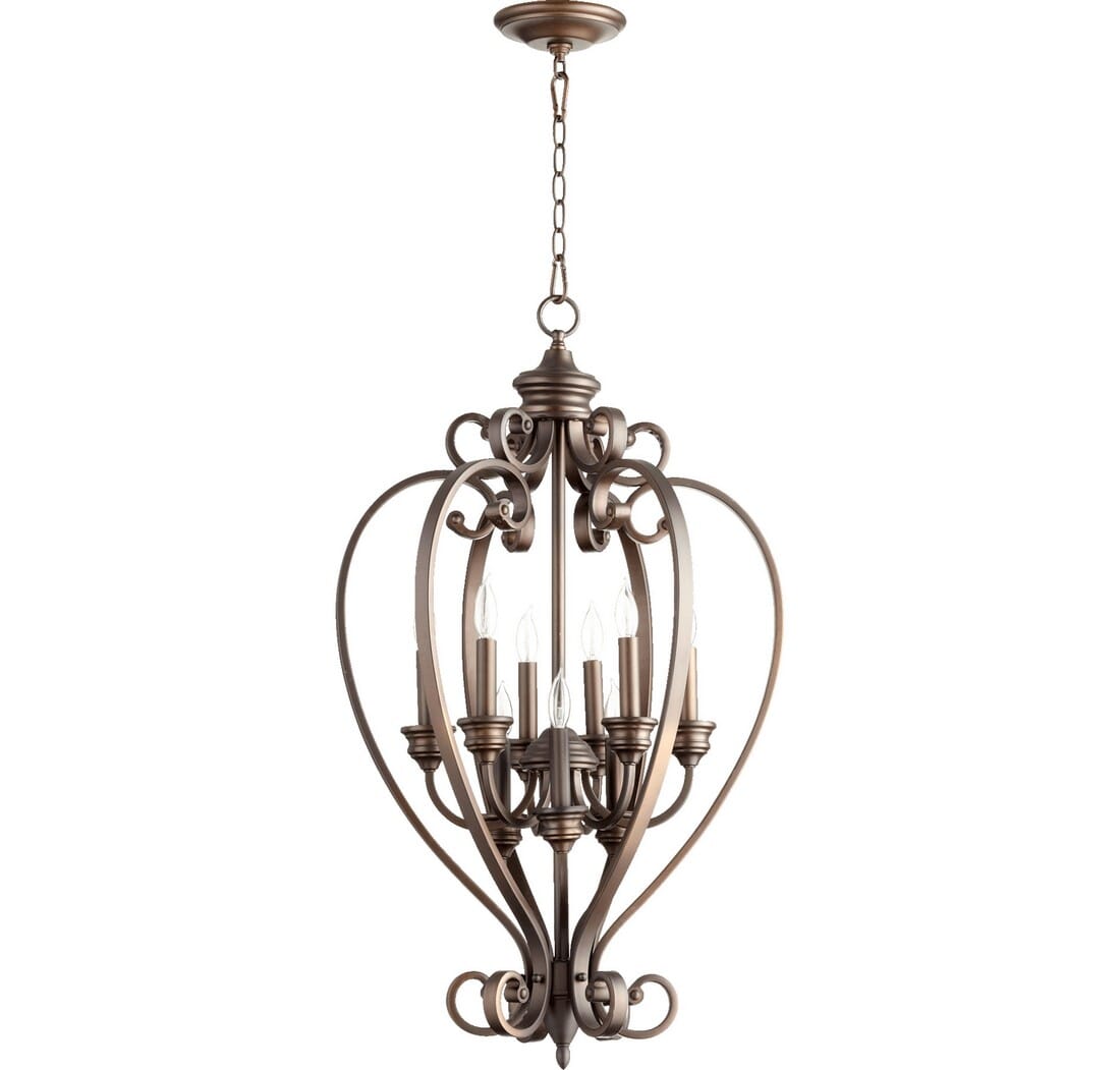 Quorum Bryant 9-Light 20" Foyer Light in Oiled Bronze