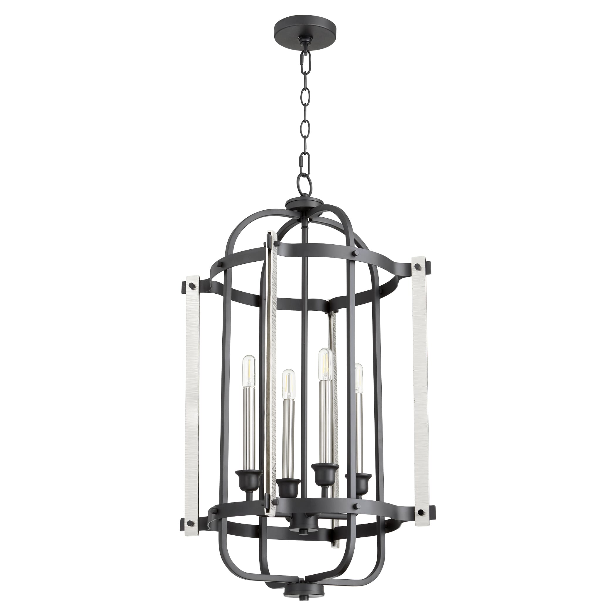 Quorum Transitional 4-Light 17" Foyer Light in Noir