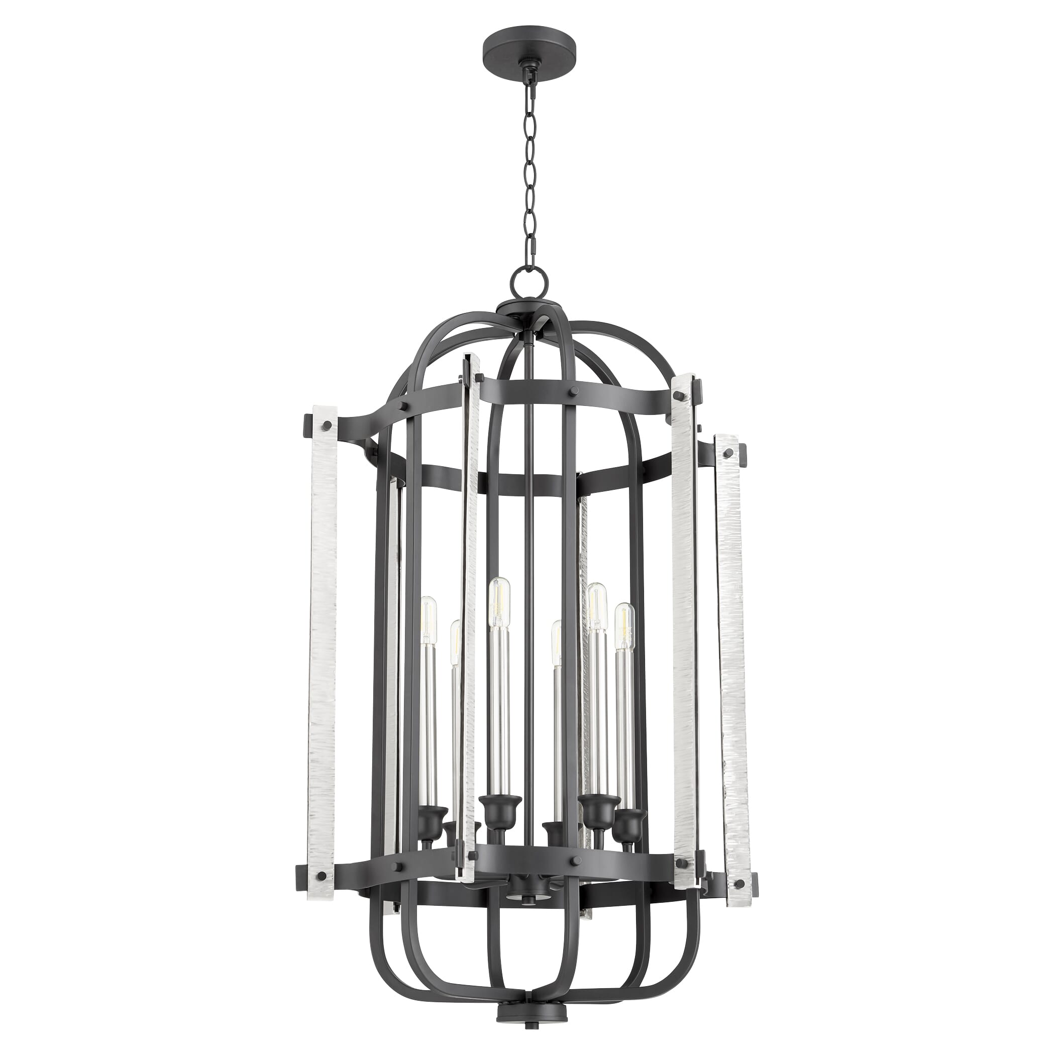 Quorum Transitional 6-Light 22" Foyer Light in Noir