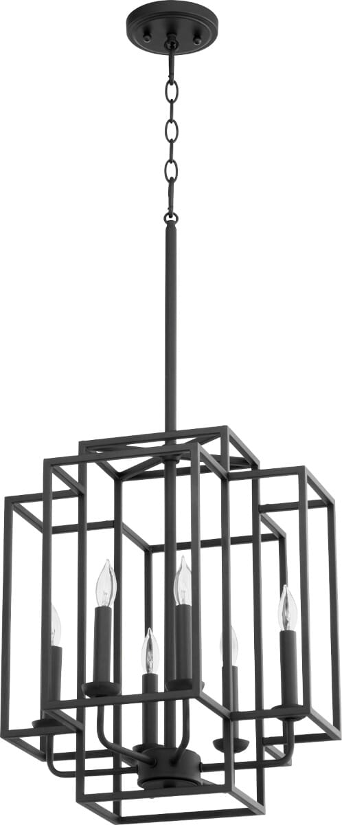 Quorum Torres 6-Light 16" Pendant Light in Noir