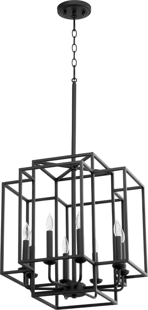 Quorum Torres 8-Light 18" Pendant Light in Noir