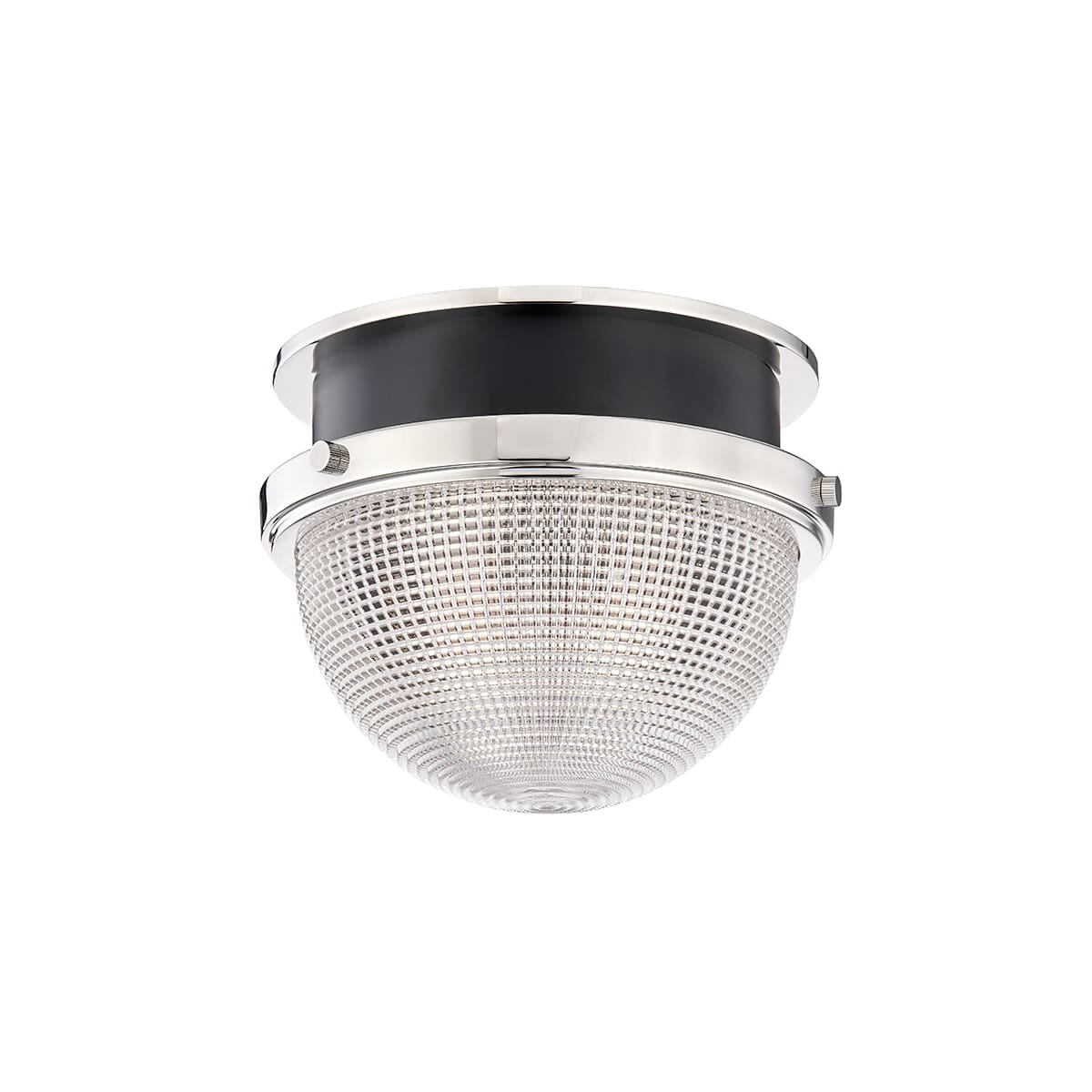 Hudson Valley Lucien Ceiling Light in Polished Nickel and Black