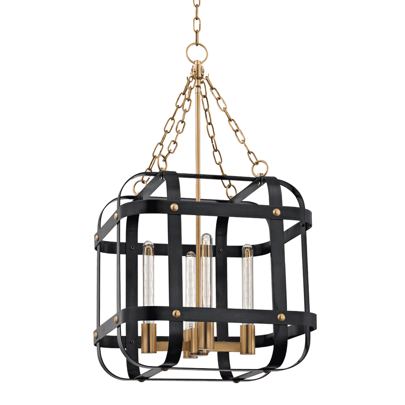 Hudson Valley Colchester 4-Light Pendant Light in Aged Old Bronze