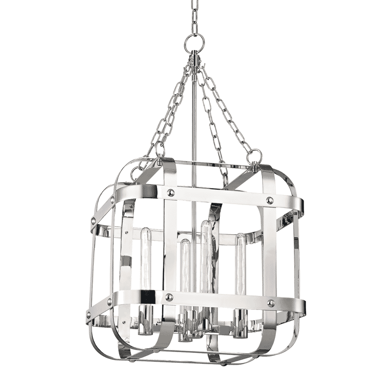 Hudson Valley Colchester 4-Light 36" Pendant Light in Polished Nickel