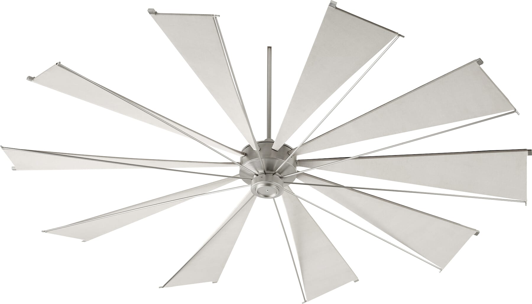 Quorum Mykonos 92" Indoor/Outdoor Ceiling Fan in Satin Nickel