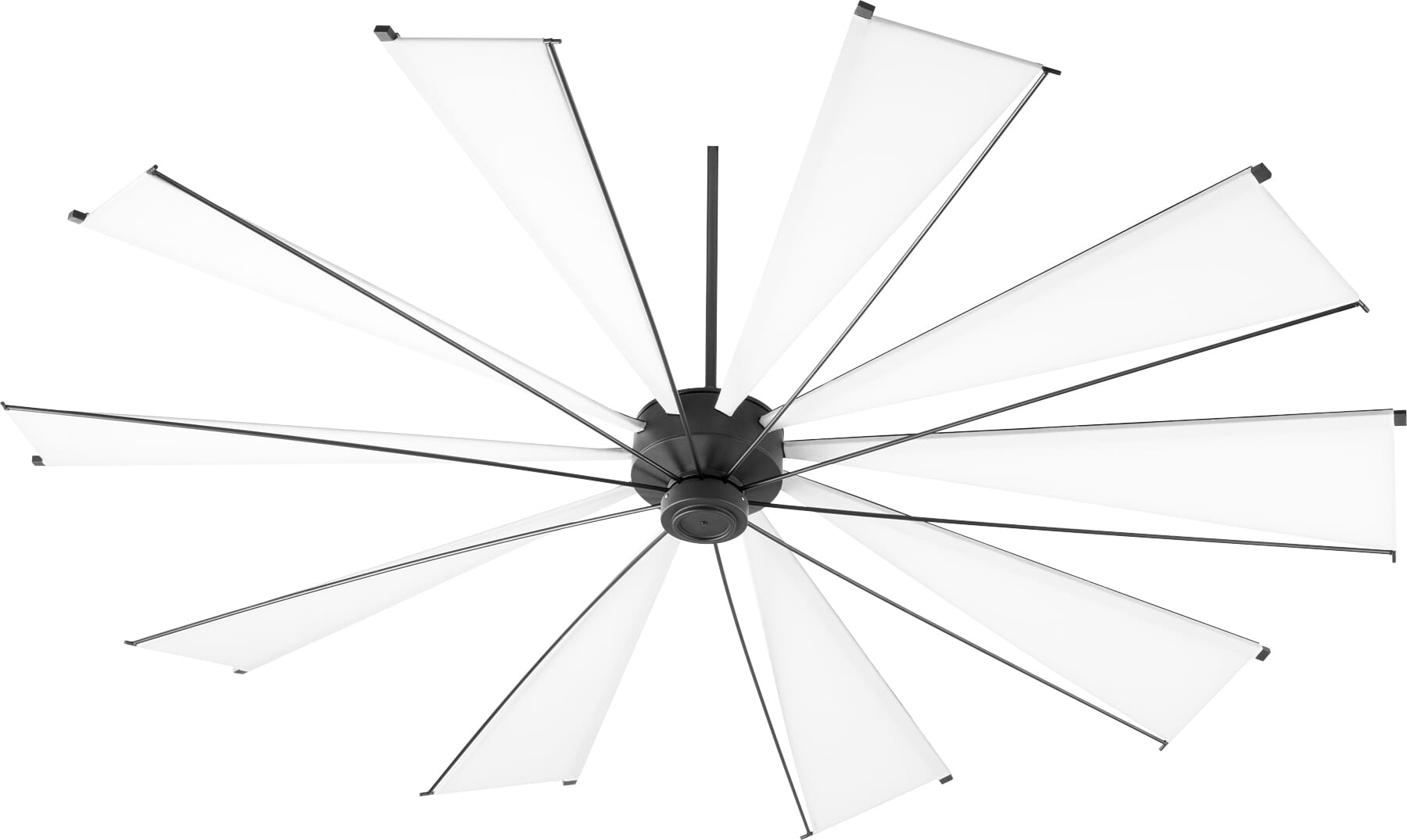 Quorum Mykonos 92" Indoor/Outdoor Ceiling Fan in Noir