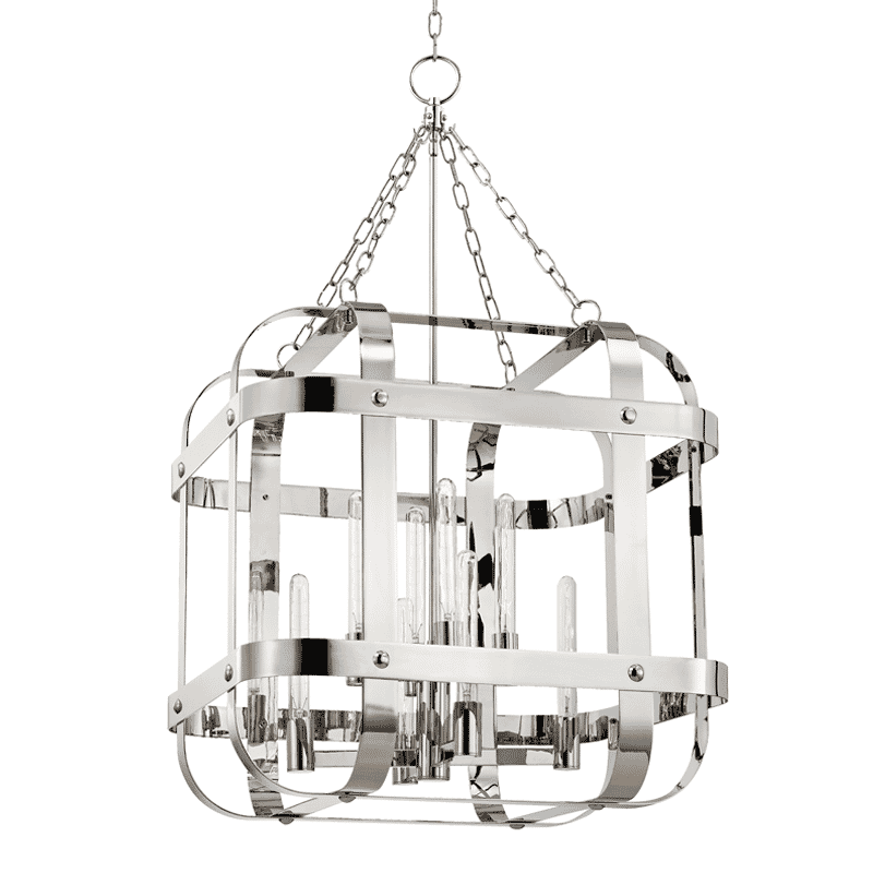 Hudson Valley Colchester 8-Light 45" Pendant Light in Polished Nickel