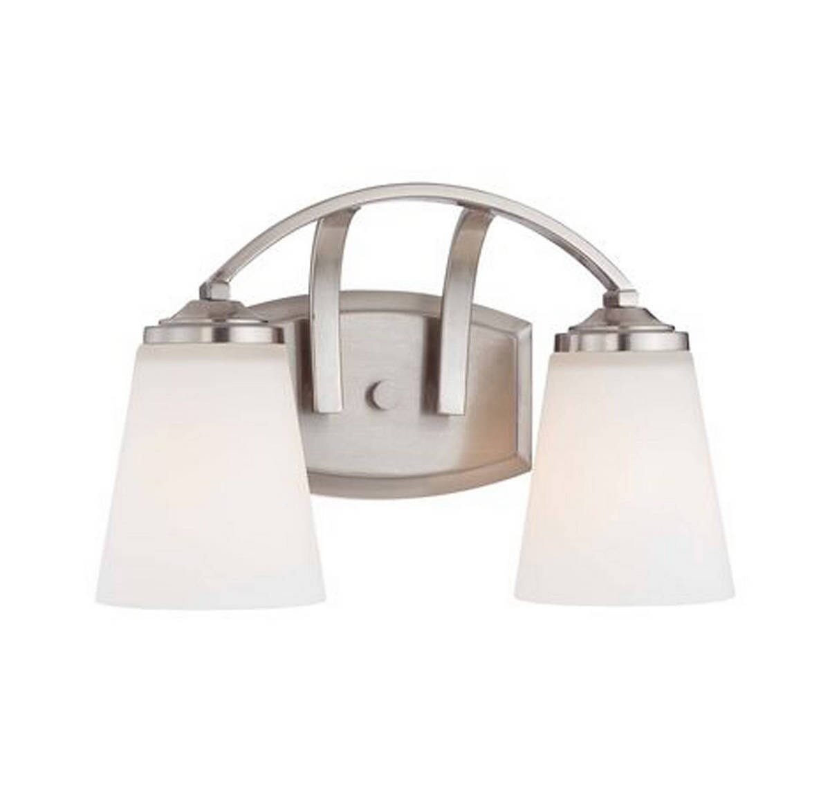 Minka Lavery Overland Park 2-Light Bathroom Vanity Light in Brushed Nickel