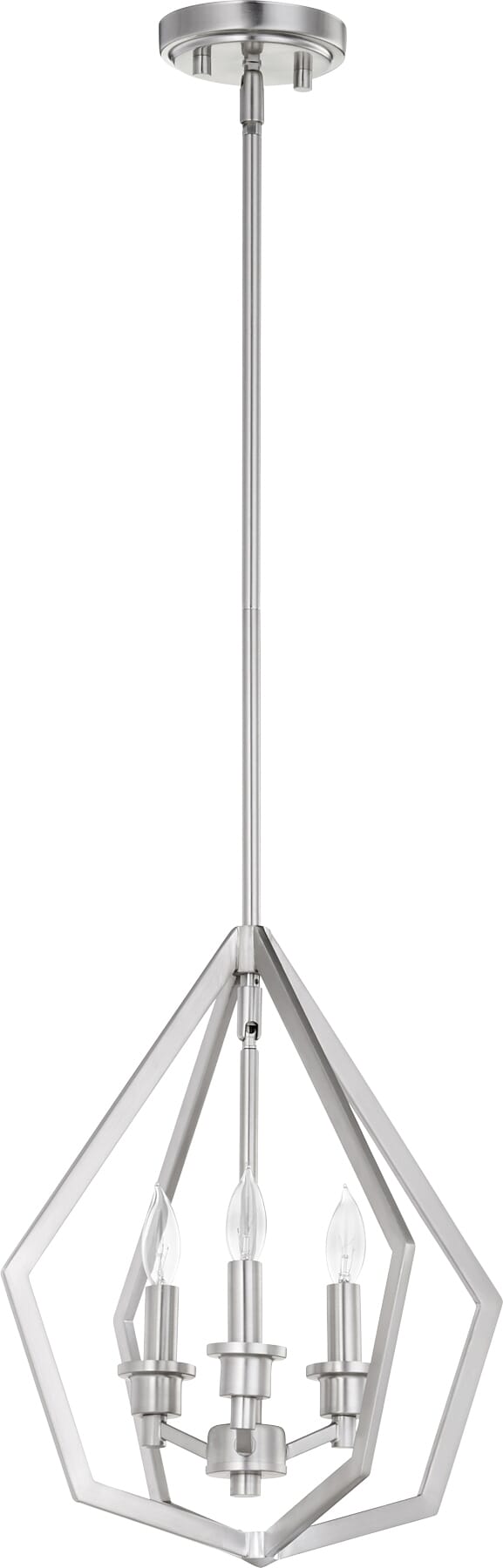 Quorum Knox 3-Light 14" Pendant Light in Satin Nickel