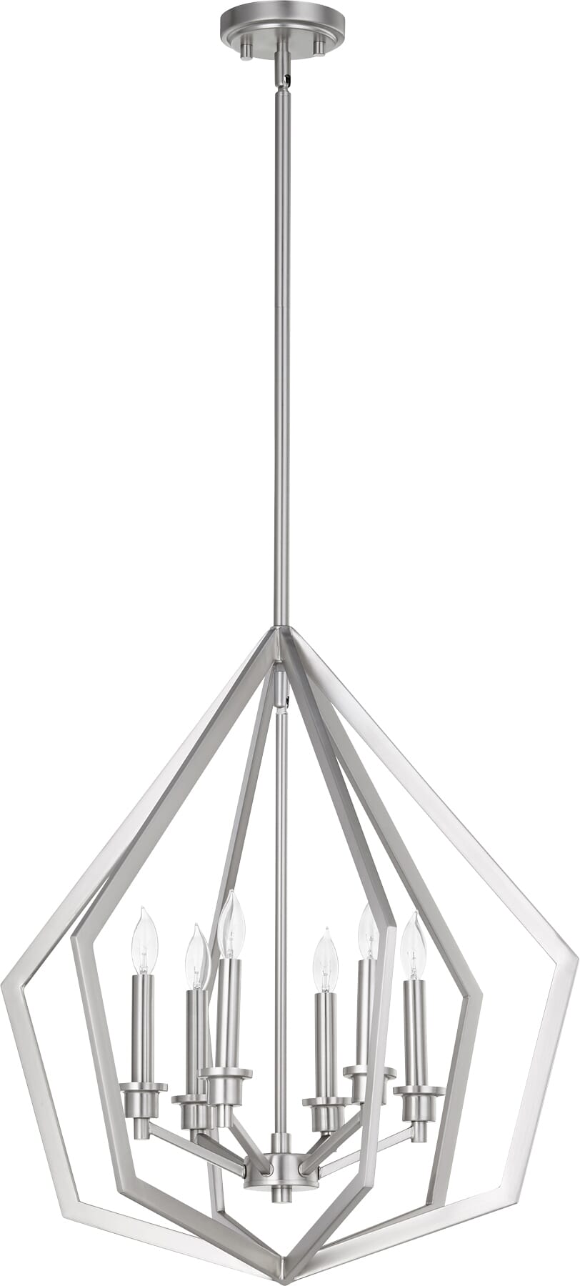 Quorum Knox 6-Light 22" Pendant Light in Satin Nickel