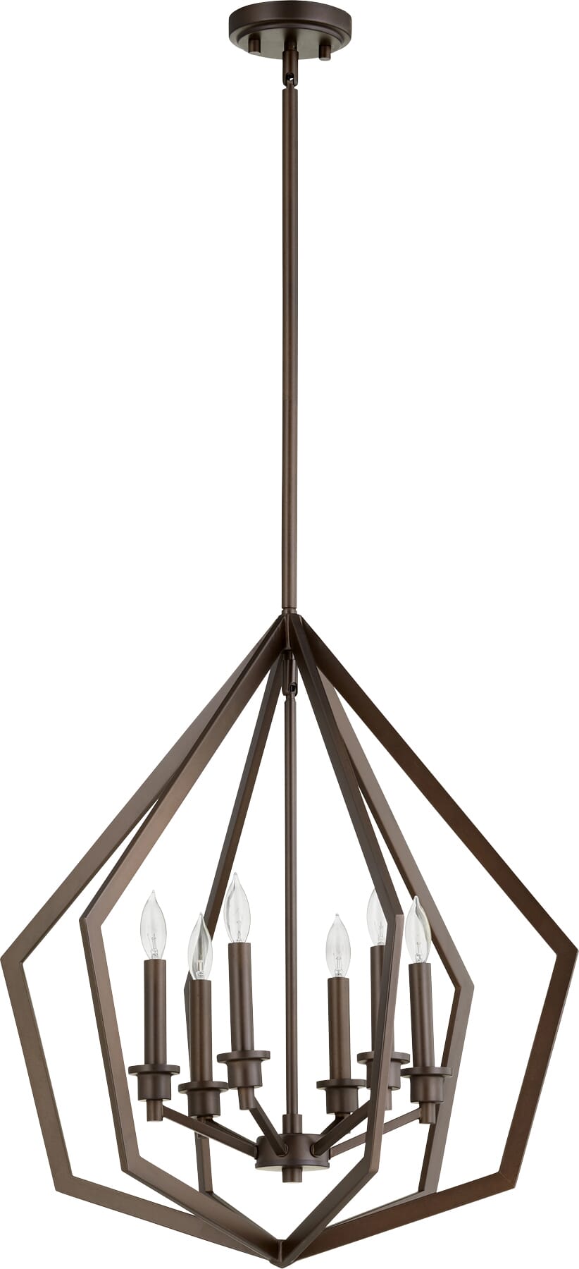 Quorum Knox 6-Light 22" Pendant Light in Oiled Bronze