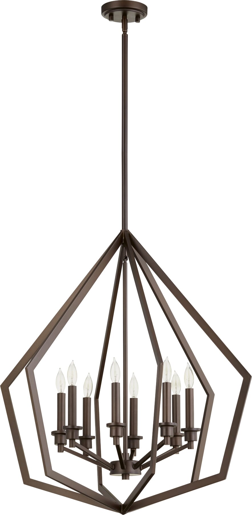 Quorum Knox 8-Light 26" Pendant Light in Oiled Bronze