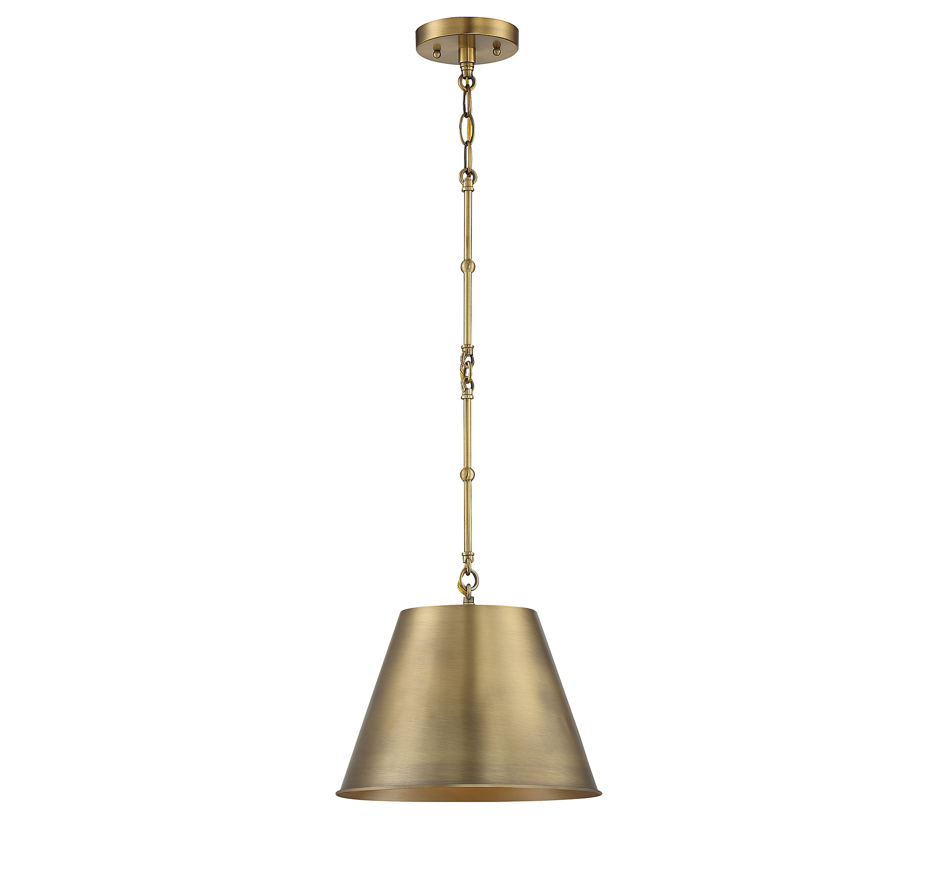 Savoy House Alden Metal Pendant Light in Warm Brass