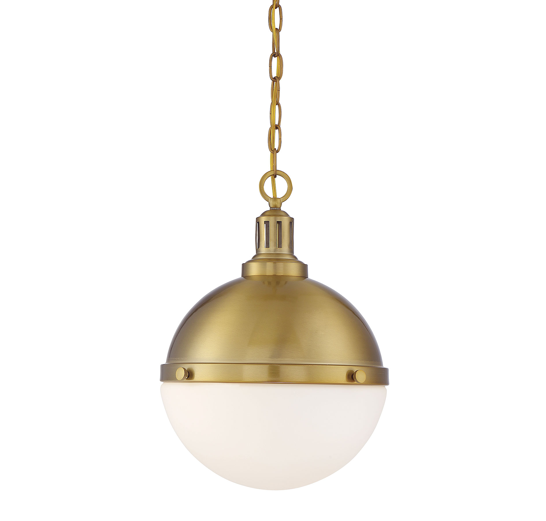 Savoy House Lilly Globe Pendant Light in Warm Brass