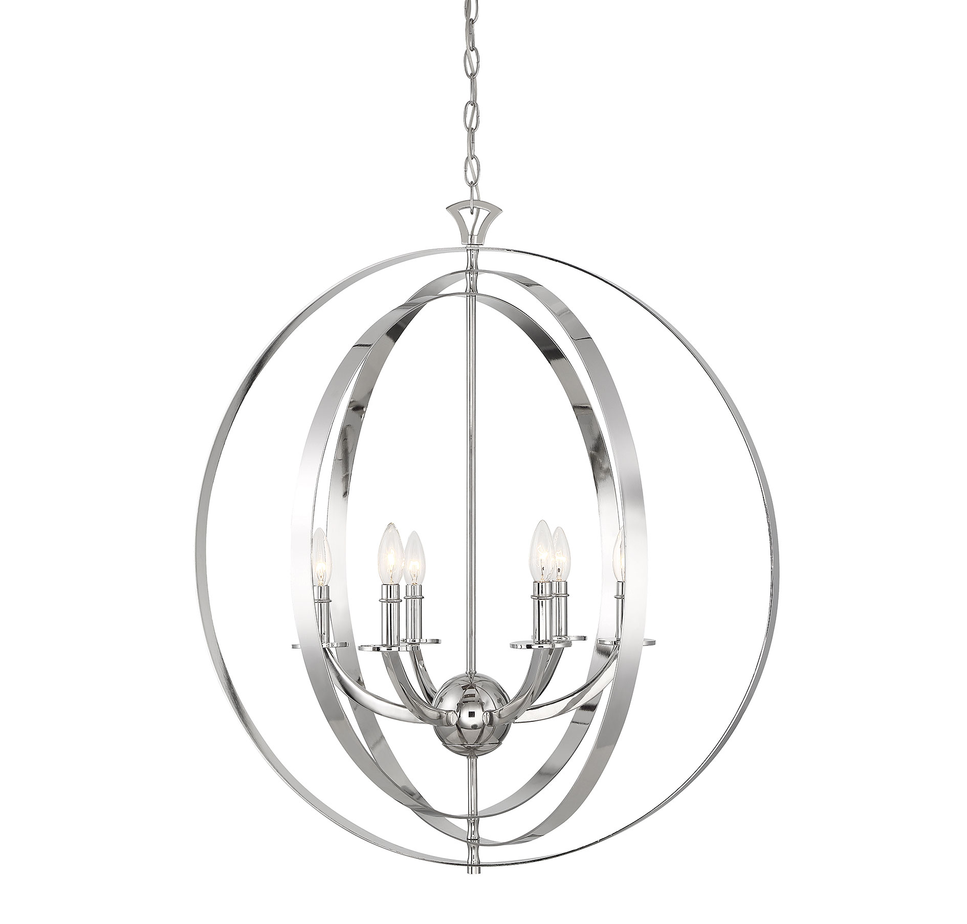 Savoy House Dumont 6-Light Pendant in Polished Nickel