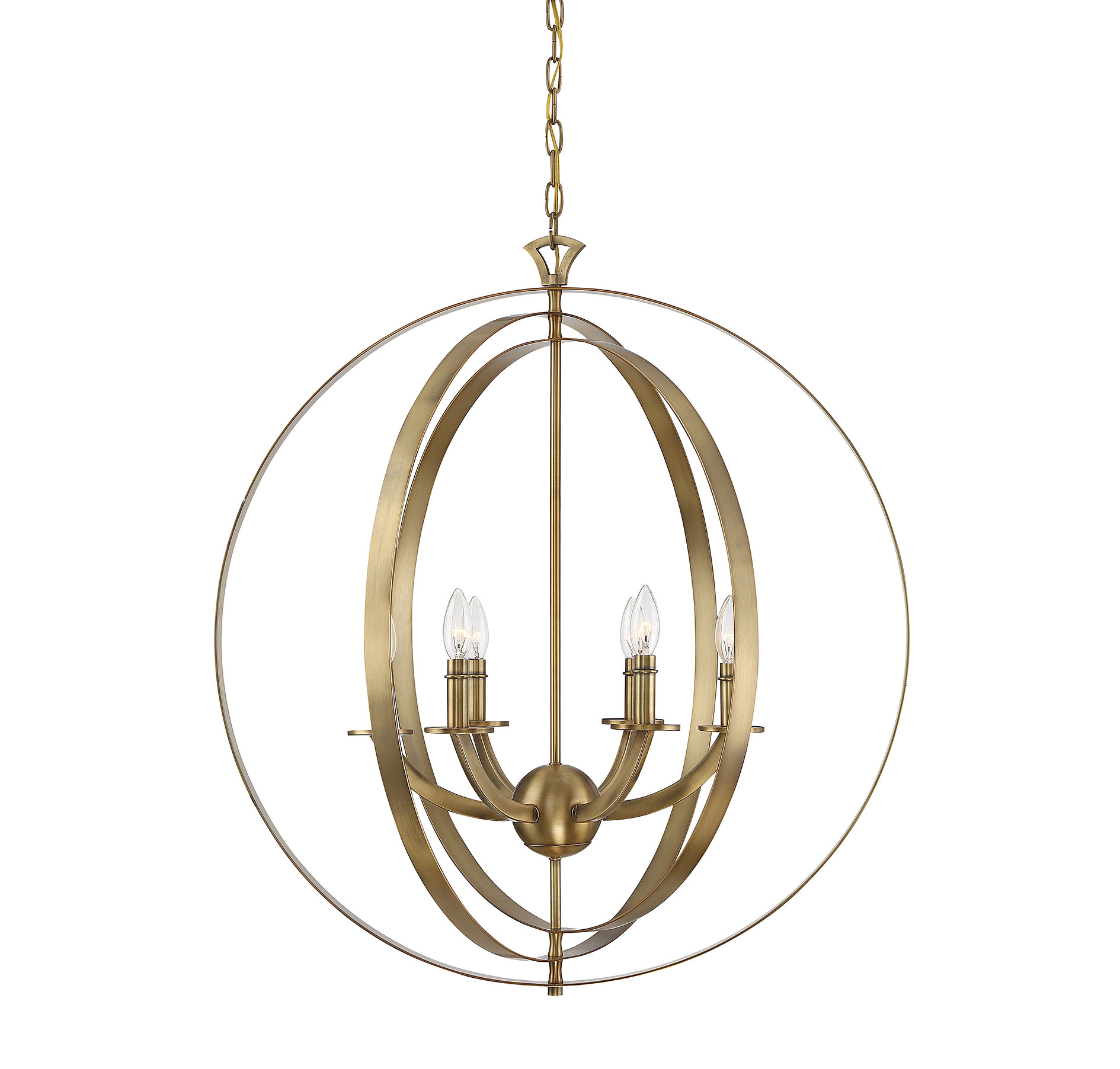 Savoy House Dumont 6-Light Pendant in Warm Brass