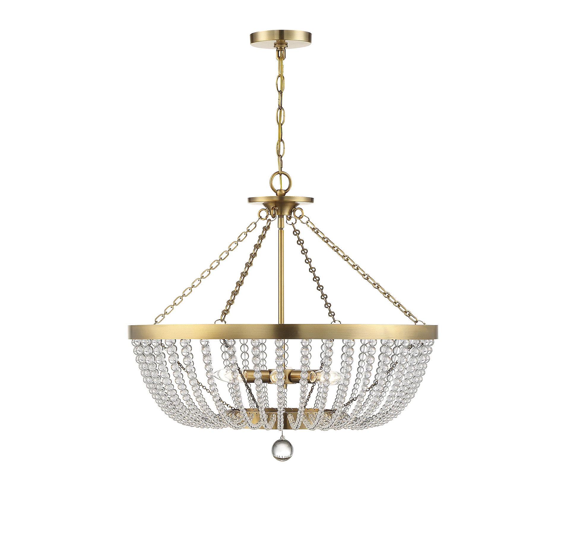 Savoy House Bergamo 6-Light Pendant Light in Warm Brass