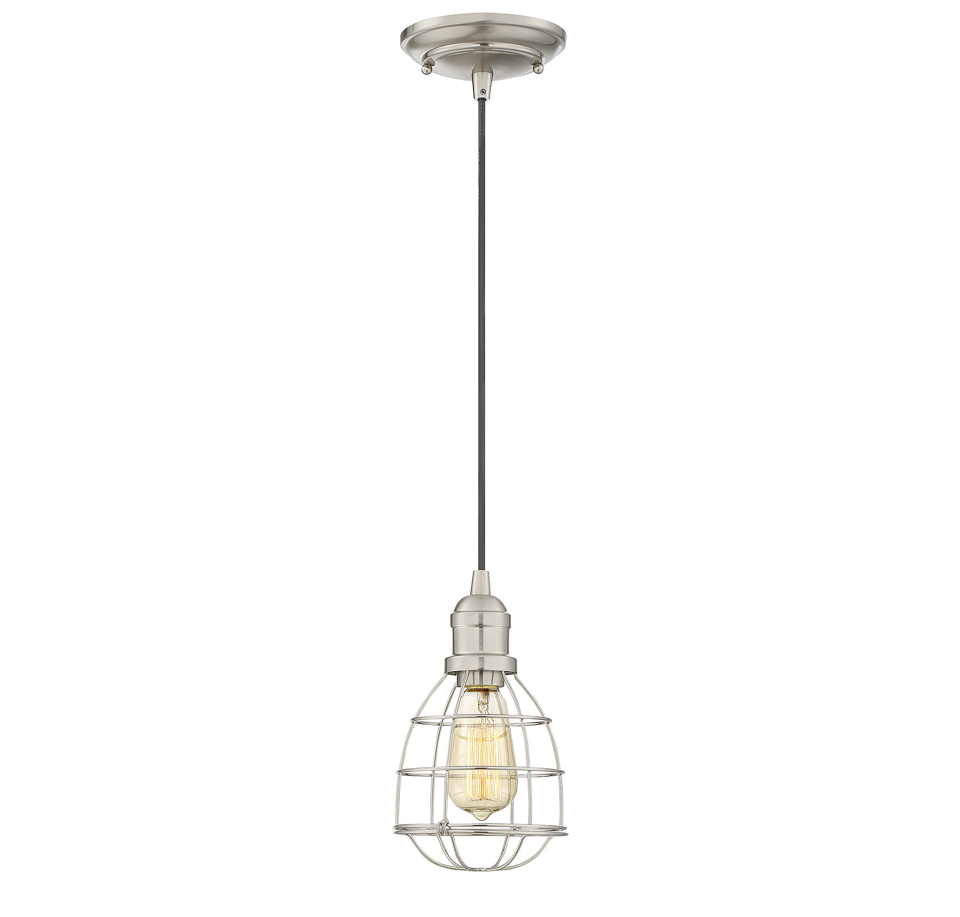 Savoy House Vintage Mini Pendant in Satin Nickel