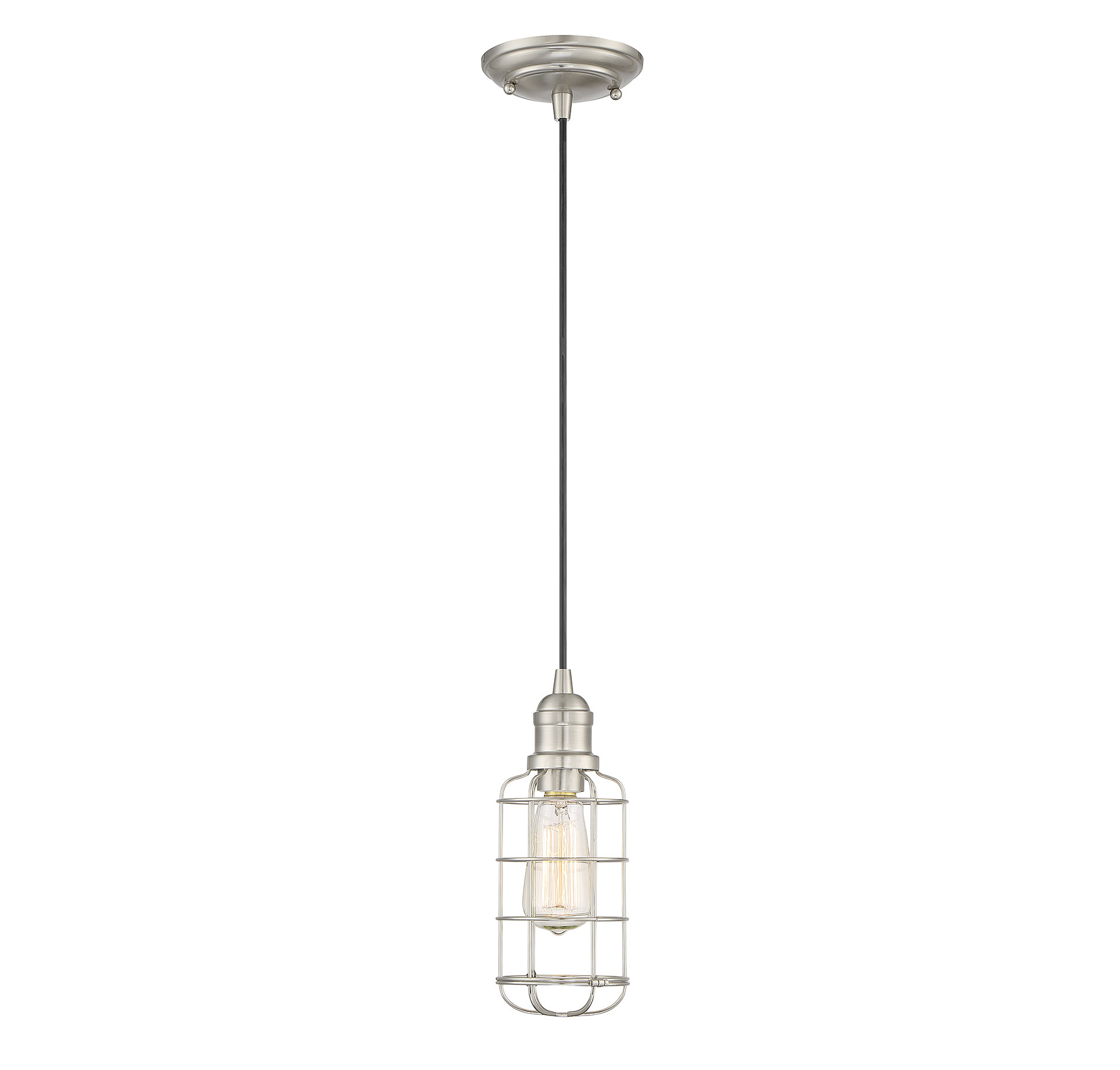 Savoy House Vintage Mini Pendant in Satin Nickel