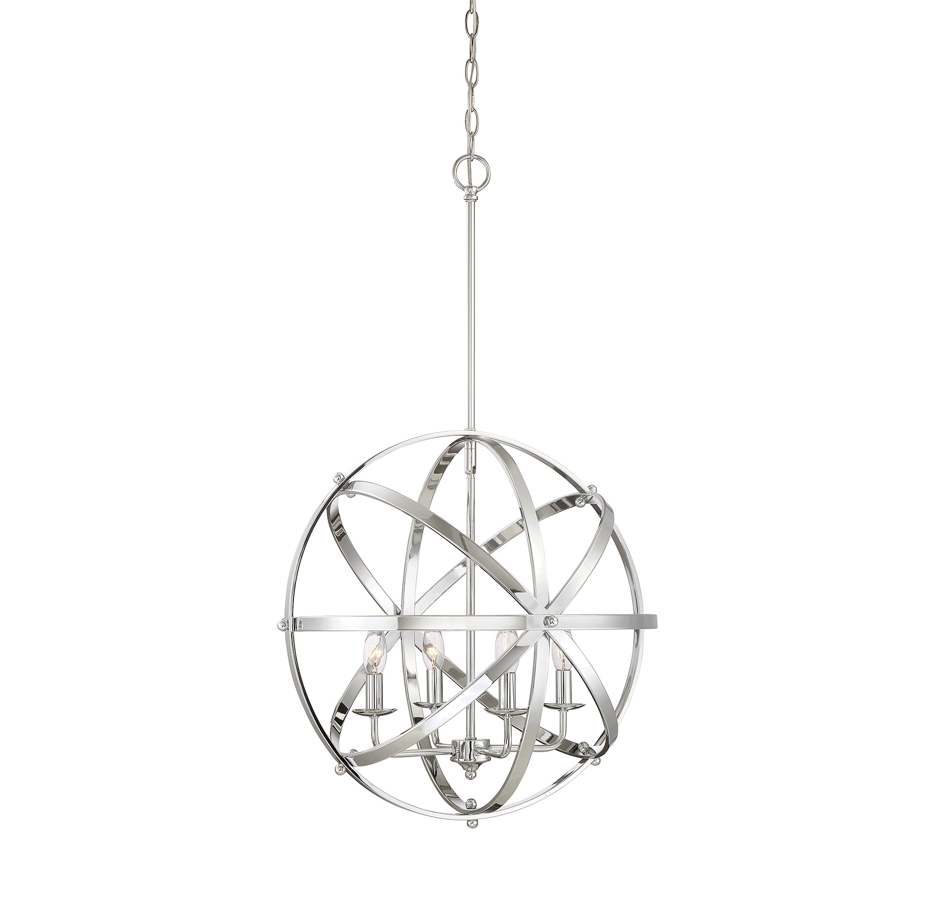 Savoy House Dias 4-Light Orb Pendant in Chrome