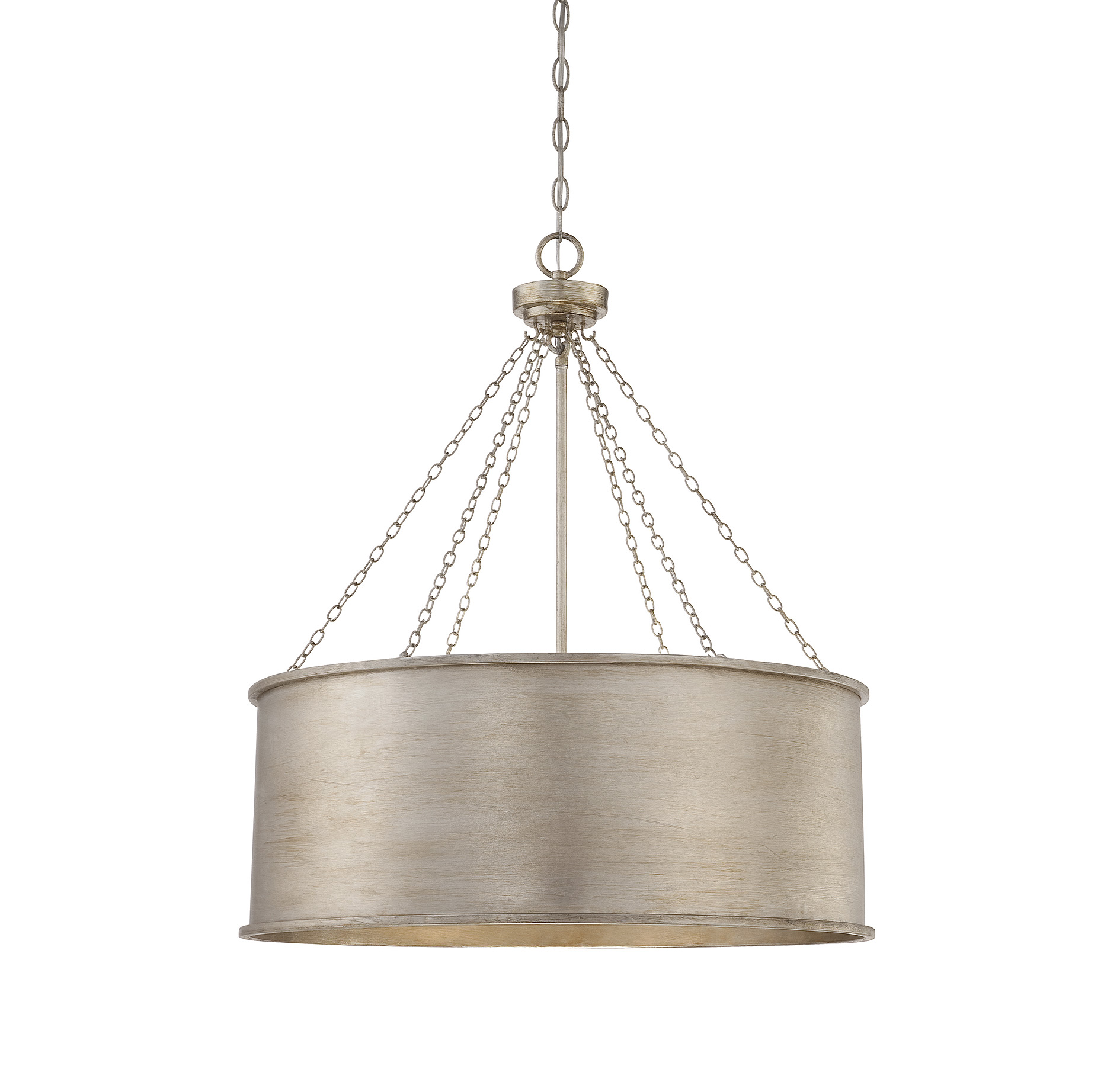 Savoy House Rochester Drum Pendant Light in Silver Patina