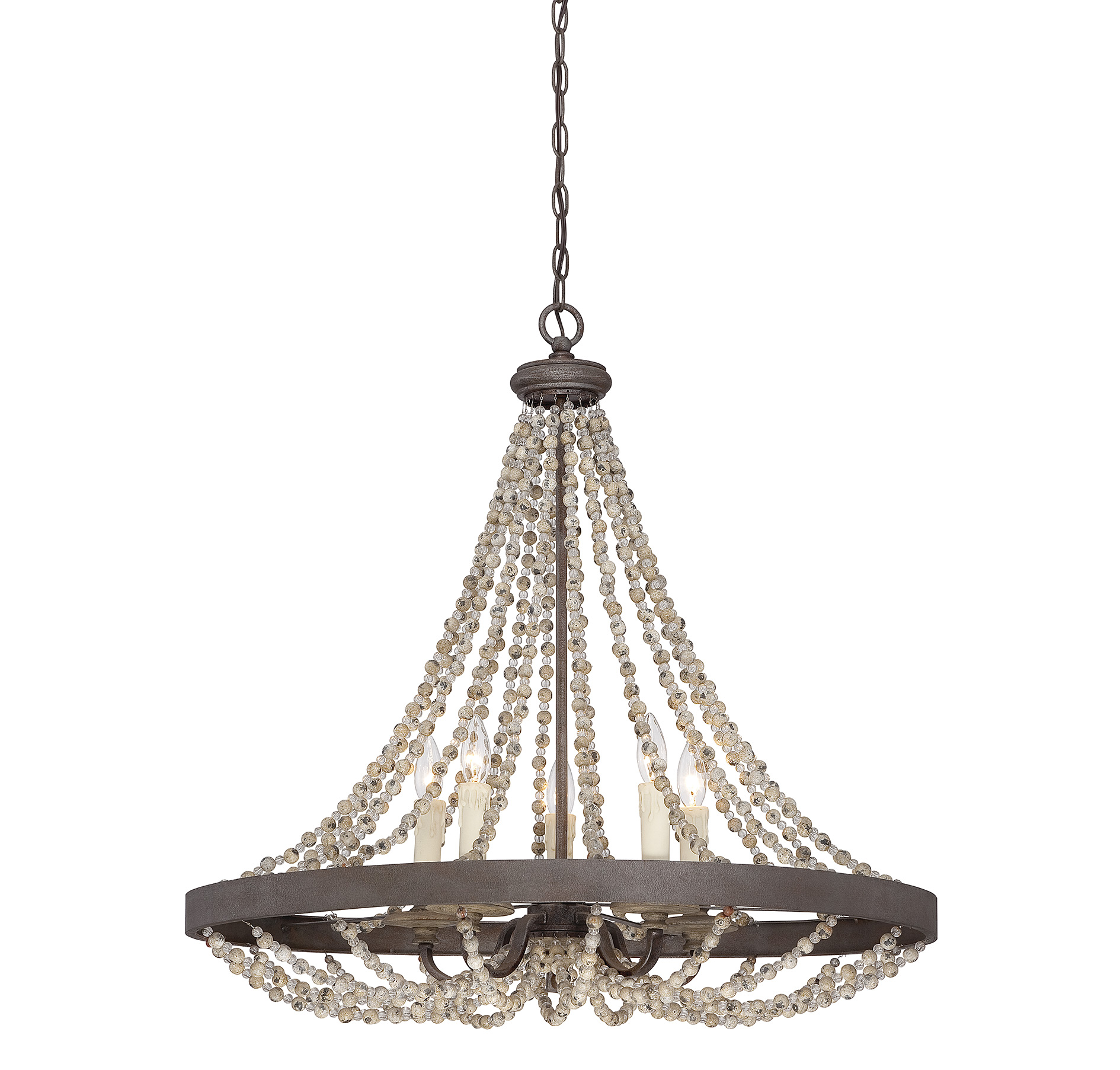 Savoy House Mallory by Brian Thomas 5-Light Pendant in Fossil Stone