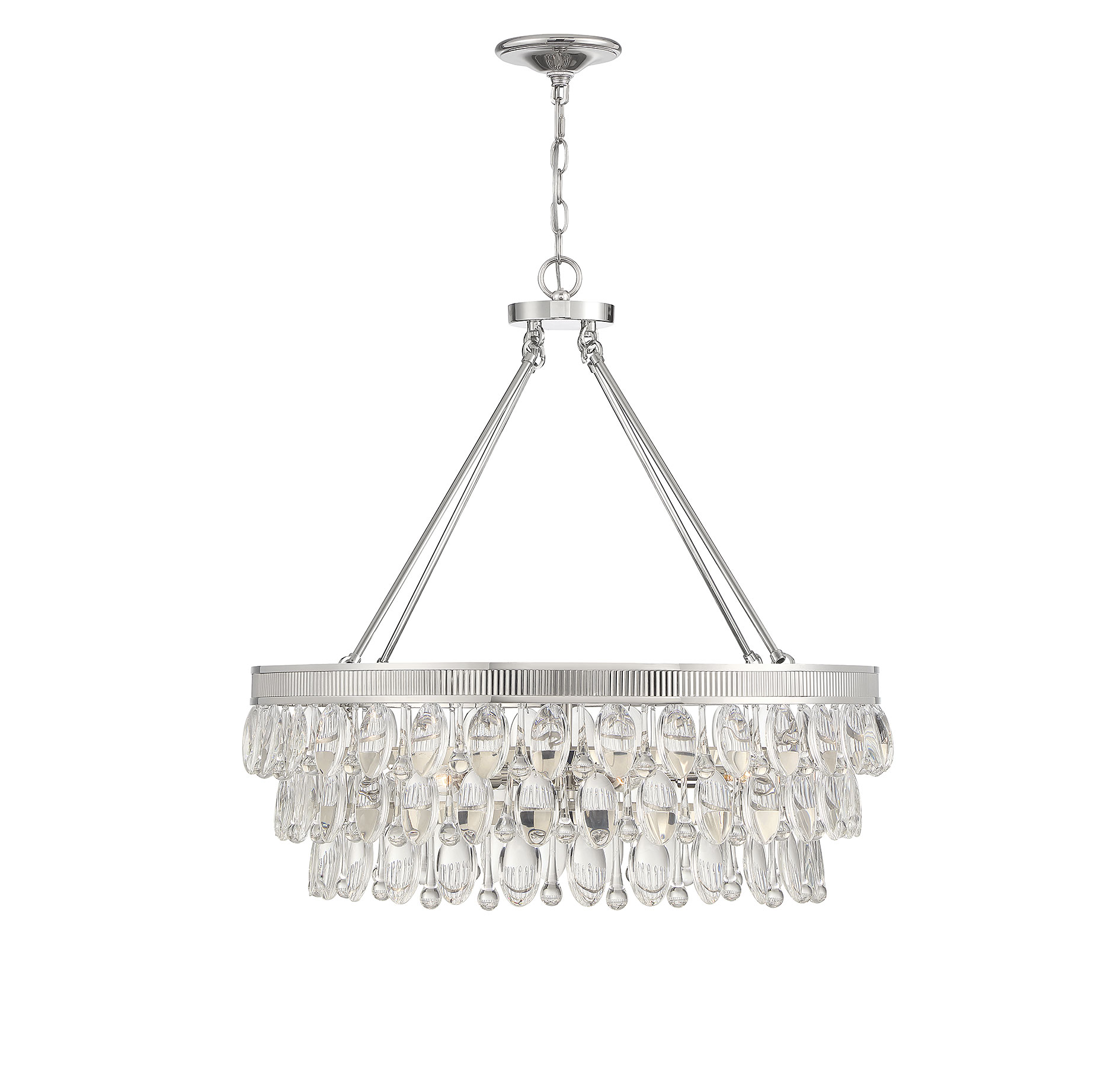 Savoy House Windham Crystal Pendant Light in Polished Nickel