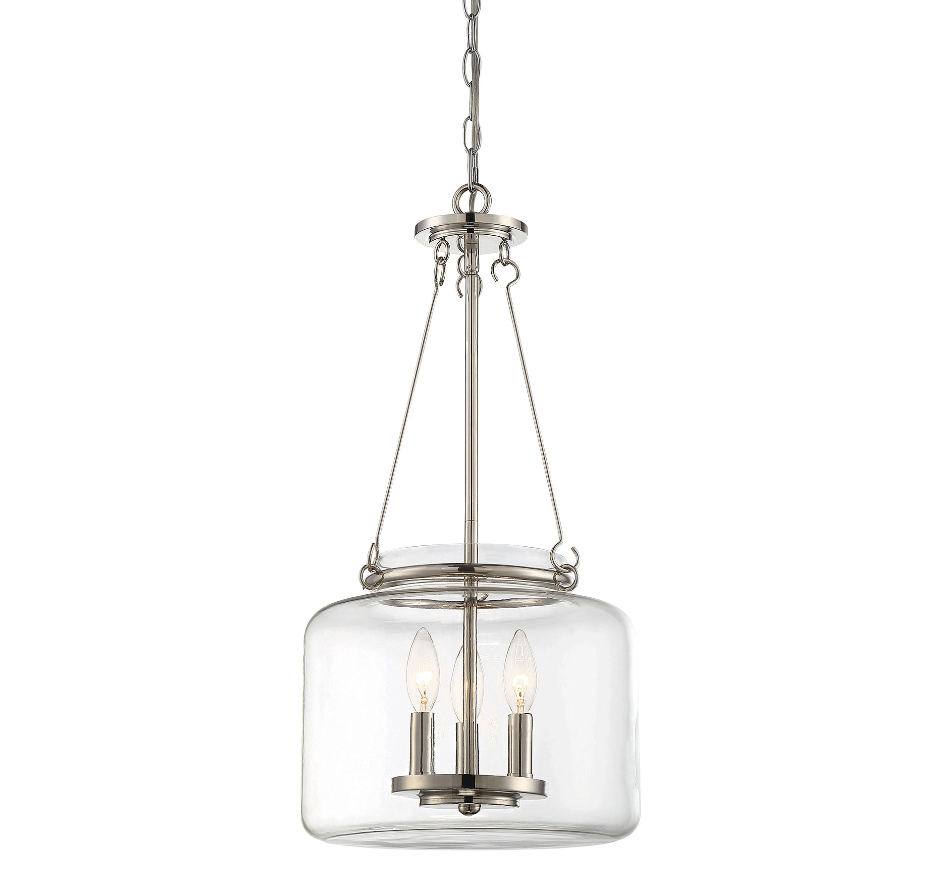 Savoy House Akron 3-Light Pendant in Polished Nickel