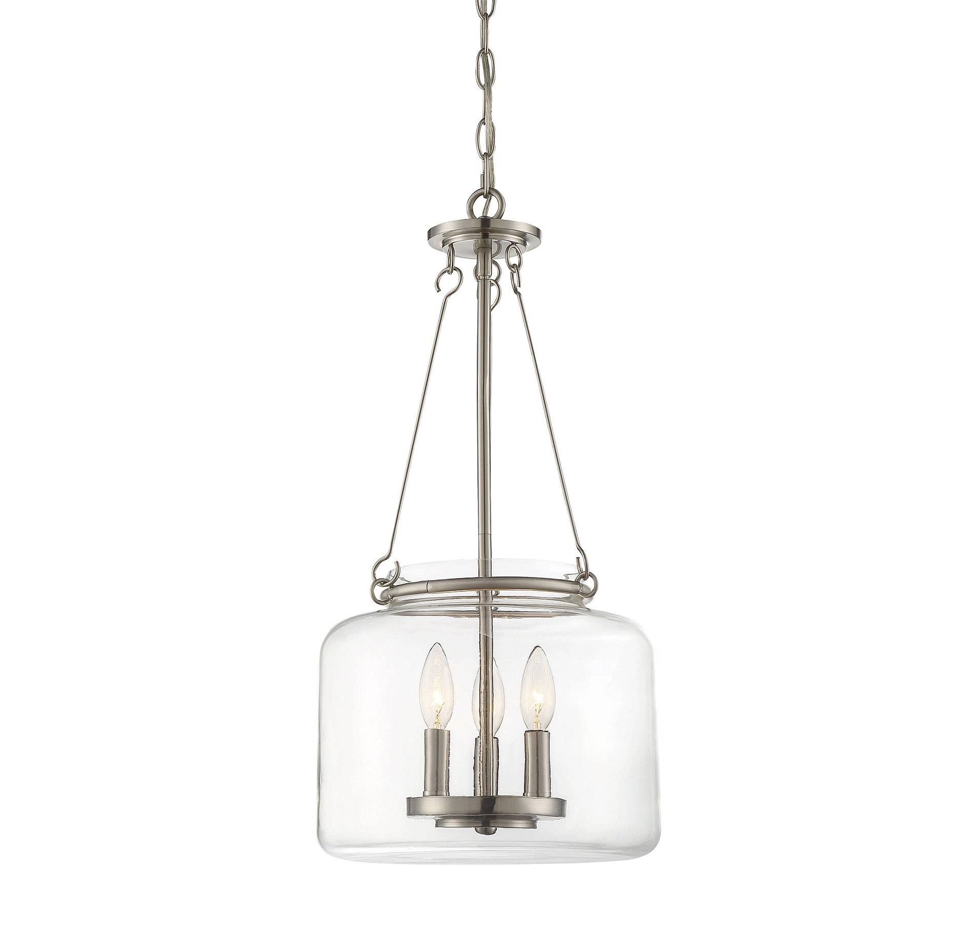 Savoy House Akron 3-Light Pendant in Satin Nickel