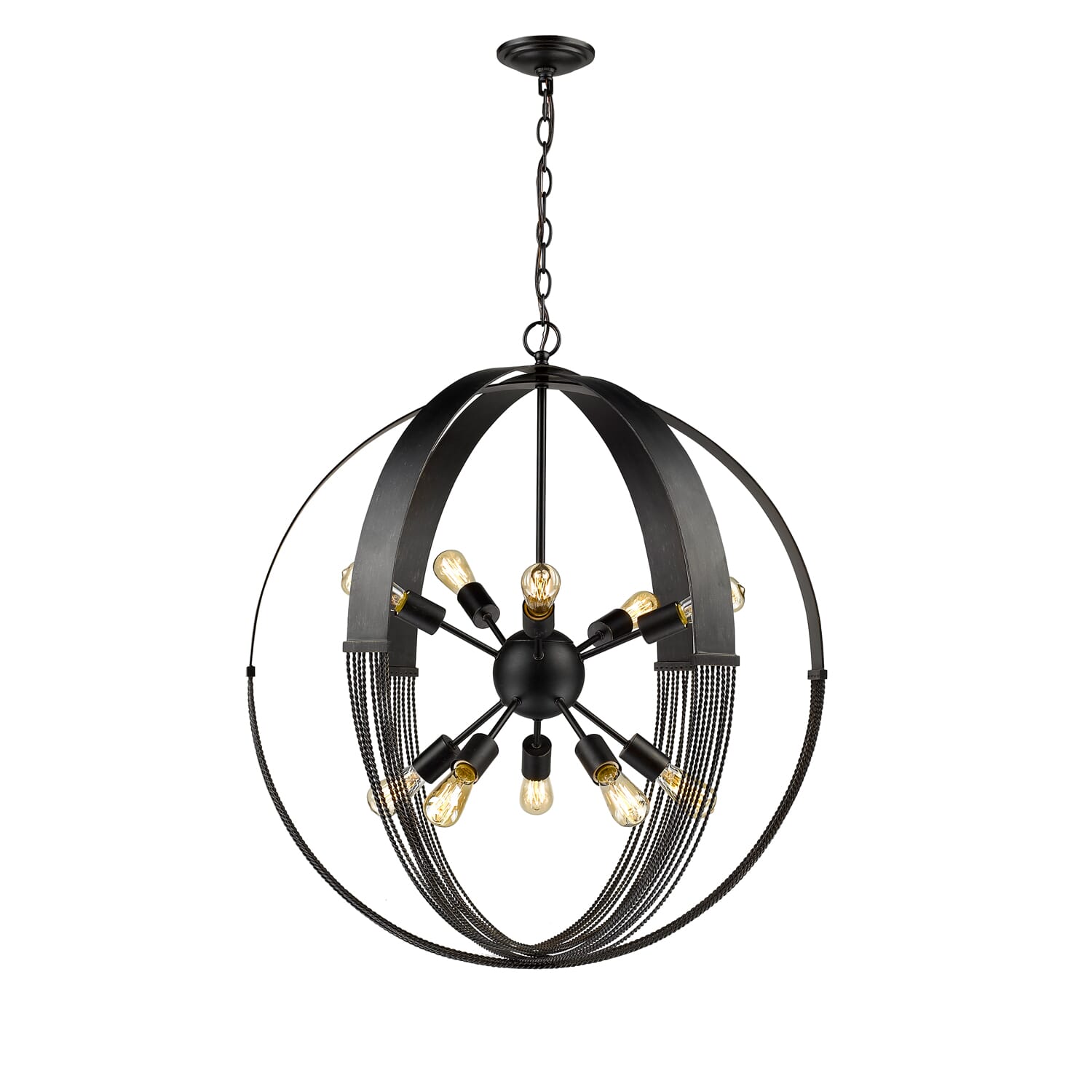 Golden Carter 10-Light Foyer Light in Aged Bronze