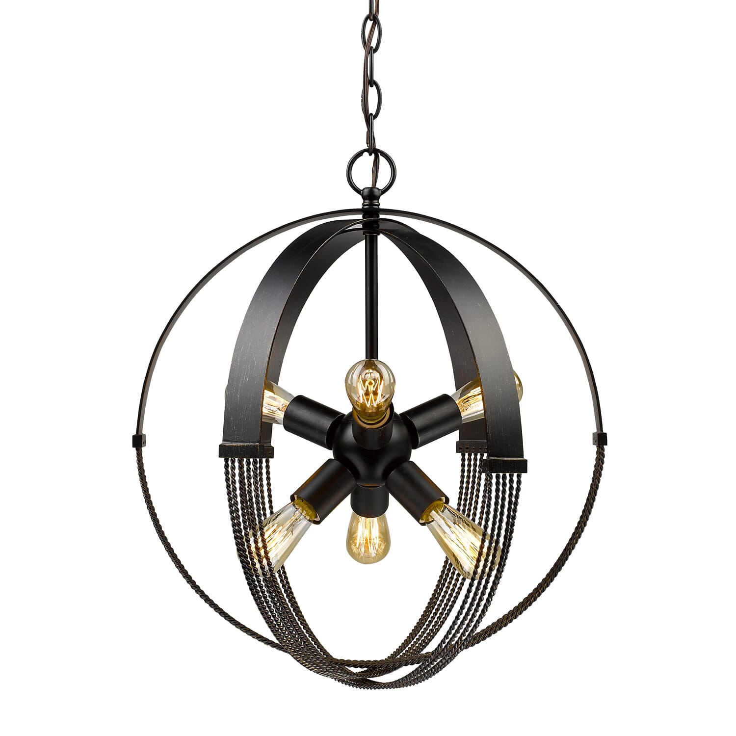 Golden Carter 6-Light Foyer Light in Aged Bronze