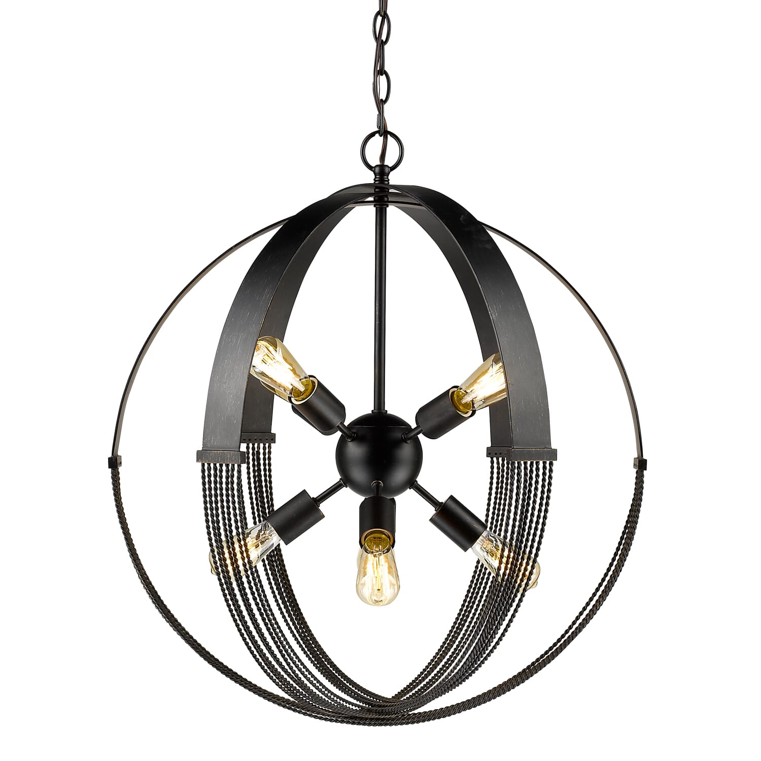 Golden Carter 8-Light Foyer Light in Aged Bronze