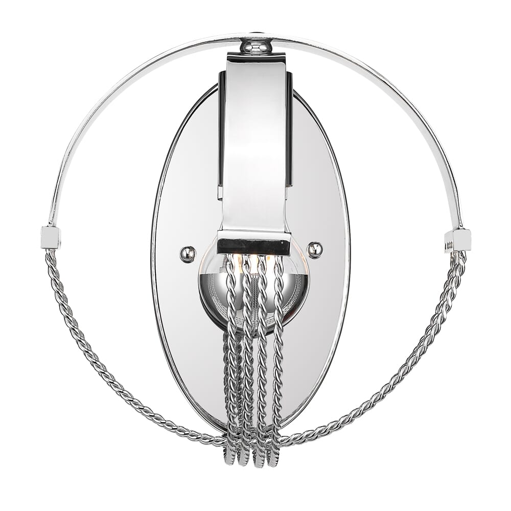 Golden Carter 9" Wall Sconce in Chrome