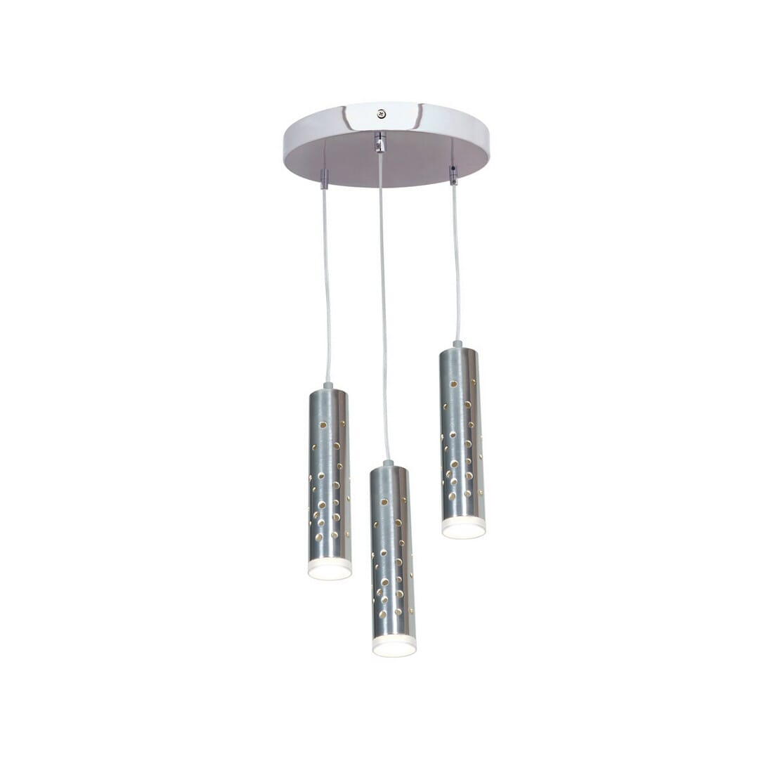 Access Lighting Rain 8.75" 3-Light Acrylic Lens LED Pendant in Chrome