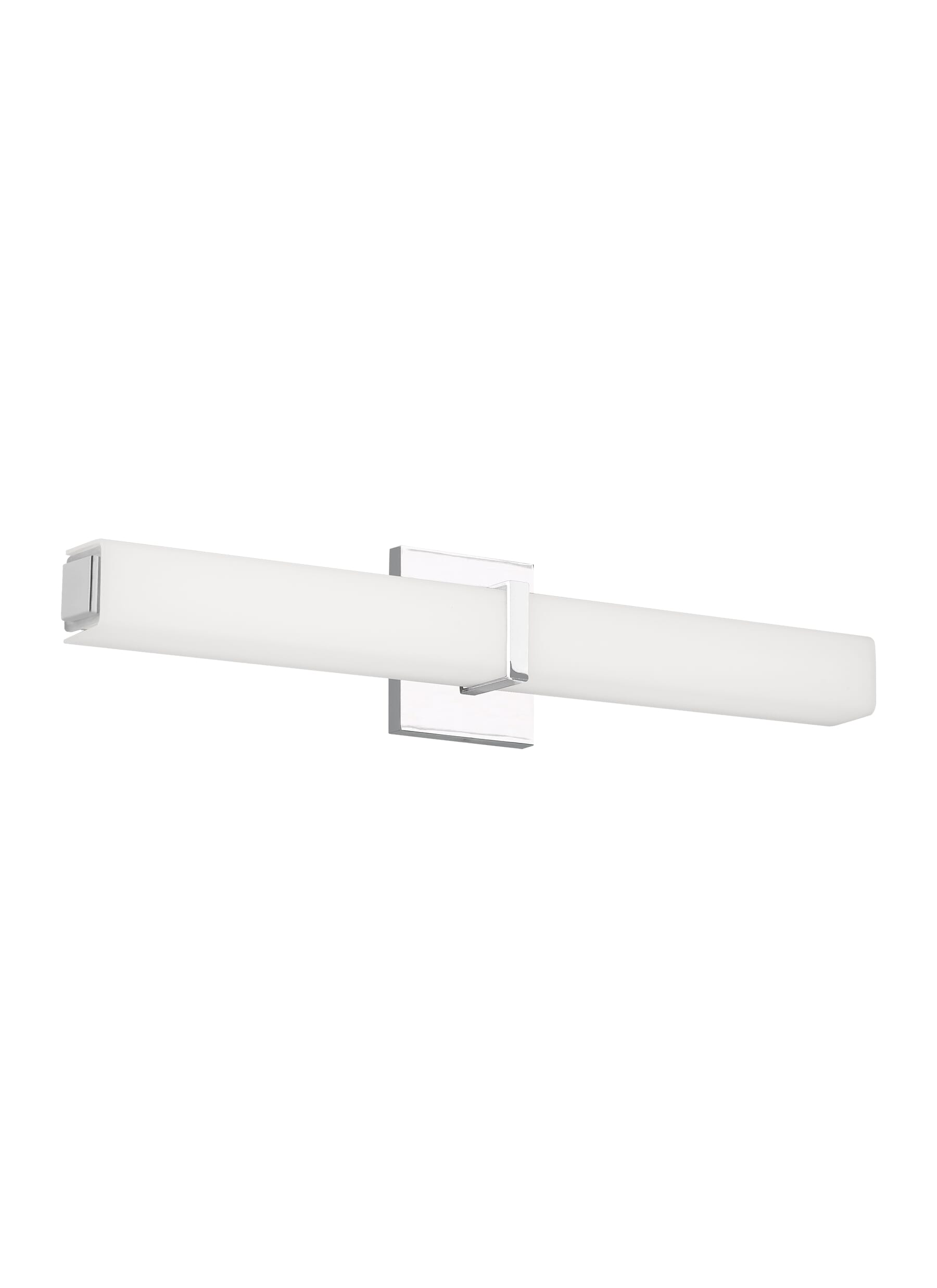 Tech Milan 3000K LED 24" Bathroom Vanity Light in Chrome and White Acrylic