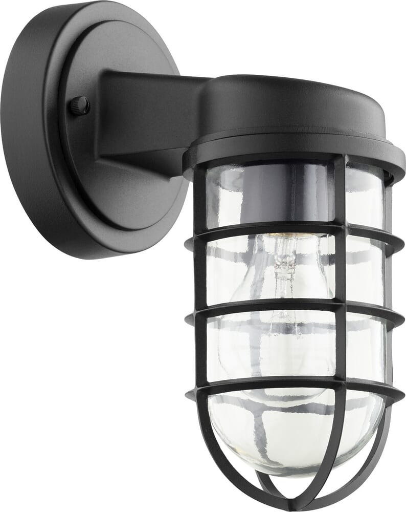 Quorum Belfour 10" Outdoor Wall Light in Noir