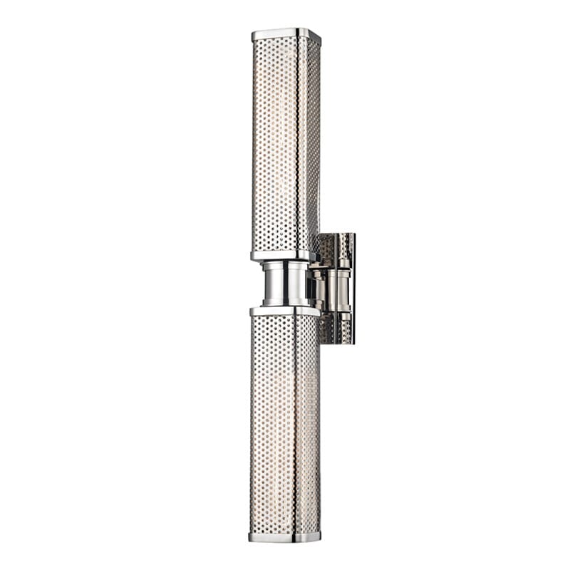 Hudson Valley Gibbs 2-Light 22" Wall Sconce in Polished Nickel