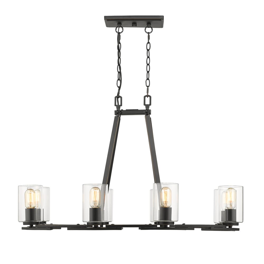 Golden Monroe 8-Light 23" Pendant Light in Black