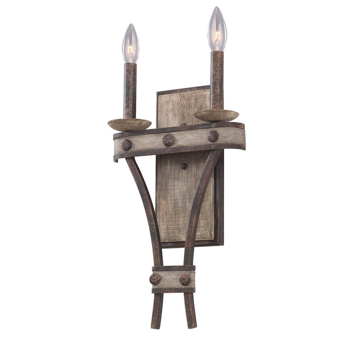 Kalco Coronado 2-Light Wall Sconce in Florence Gold