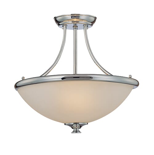 Millennium Lighting 7000 Series 3-Light Semi-Flush in Chrome