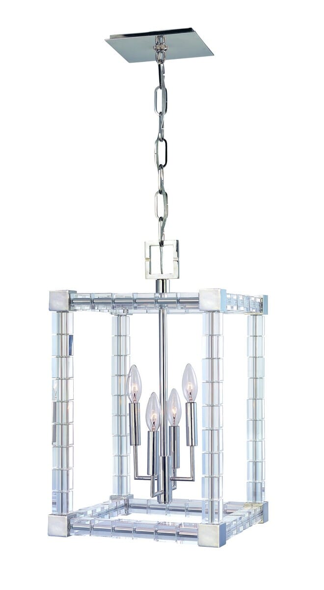 Hudson Valley Alpine 4-Light 22" Pendant Light in Polished Nickel