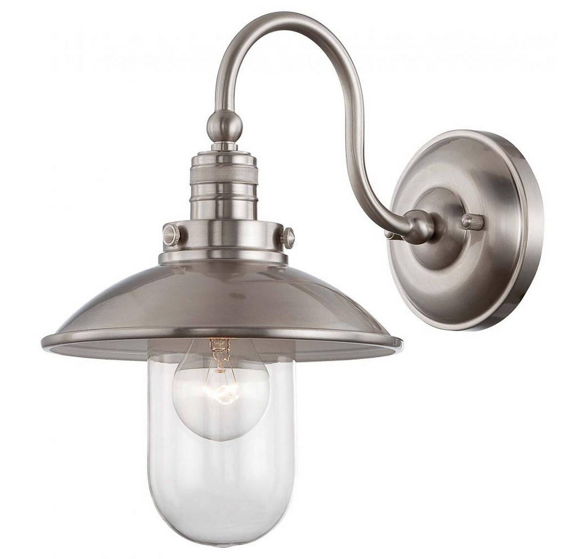 Minka Lavery Downtown Edison Wall Sconce in Brushed Nickel