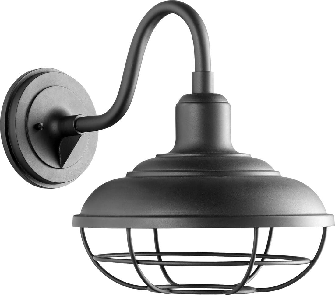 Quorum Tansley 14" Outdoor Wall Light in Noir