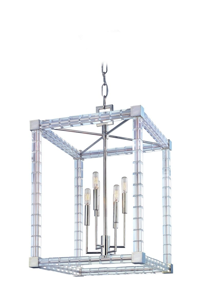 Hudson Valley Alpine 6-Light Chandelier in Polished Nickel