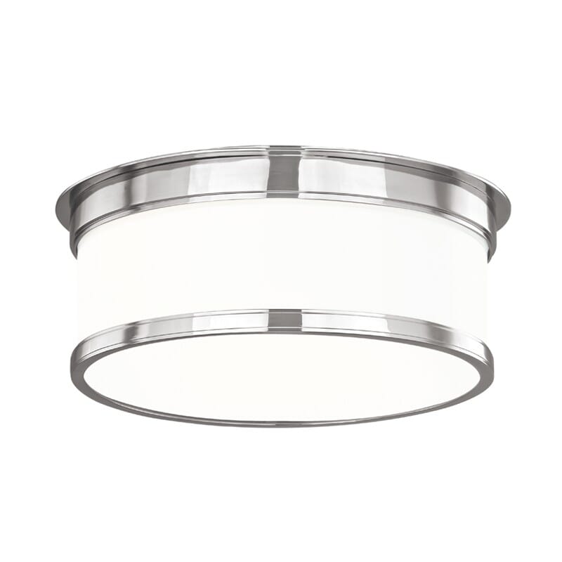 Hudson Valley Geneva 2-Light Ceiling Light in Polished Nickel