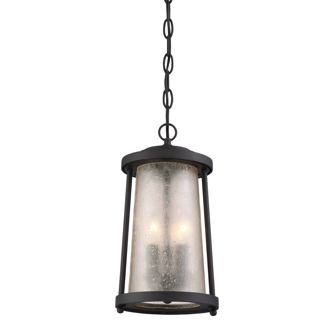 The Great Outdoors Haverford Grove 3-Light 14" Outdoor Hanging Light in Oil Rubbed Bronze