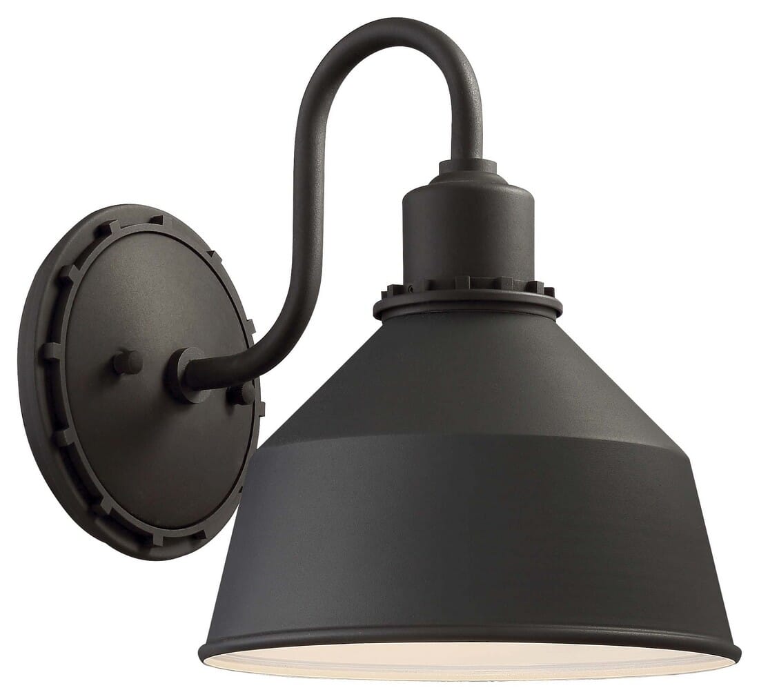 The Great Outdoors Mantiel 10" Outdoor Wall Light in Black